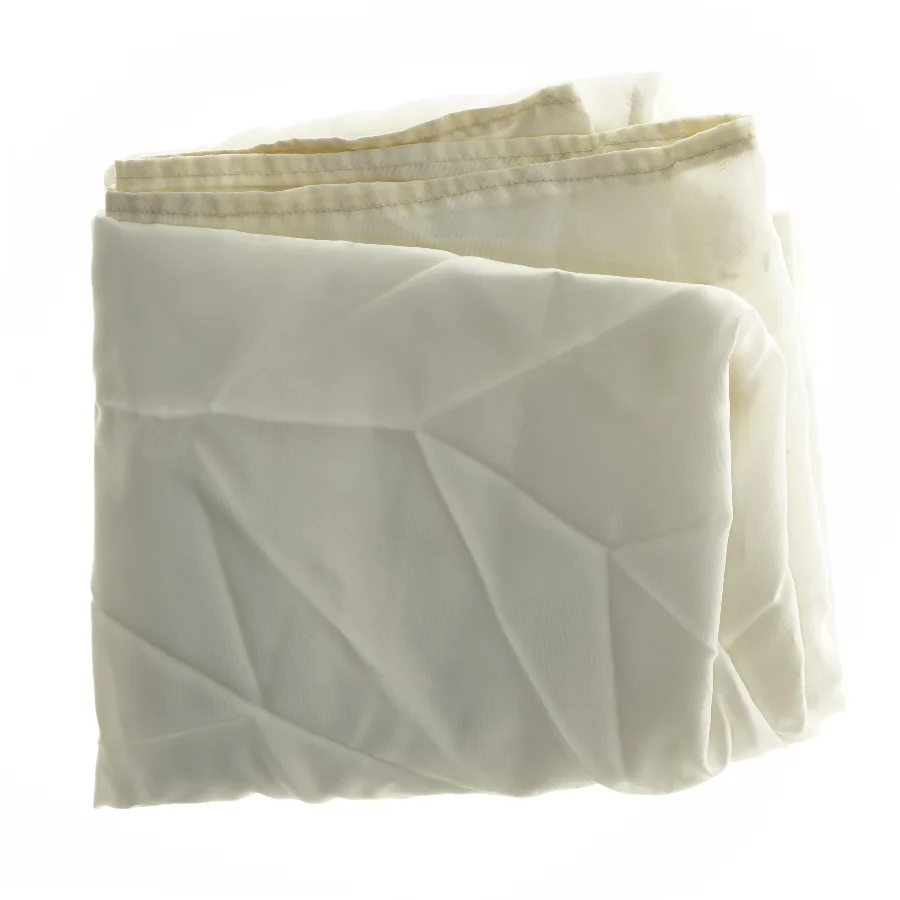 Hvidt bruseforhæng med øskner (str. 170x170 cm)