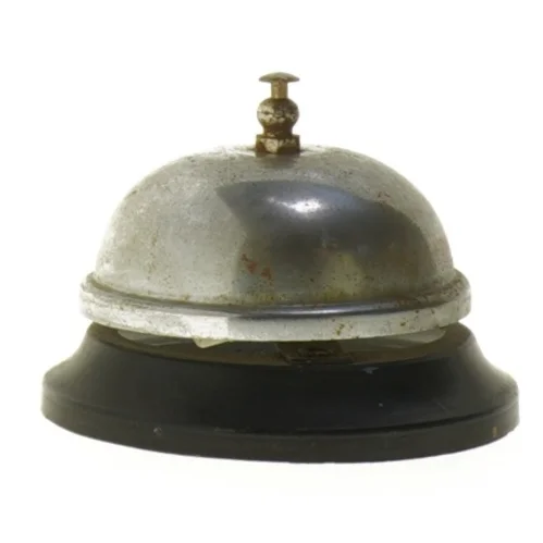 Gammel serviceklokke (str. Ø 9 cm)