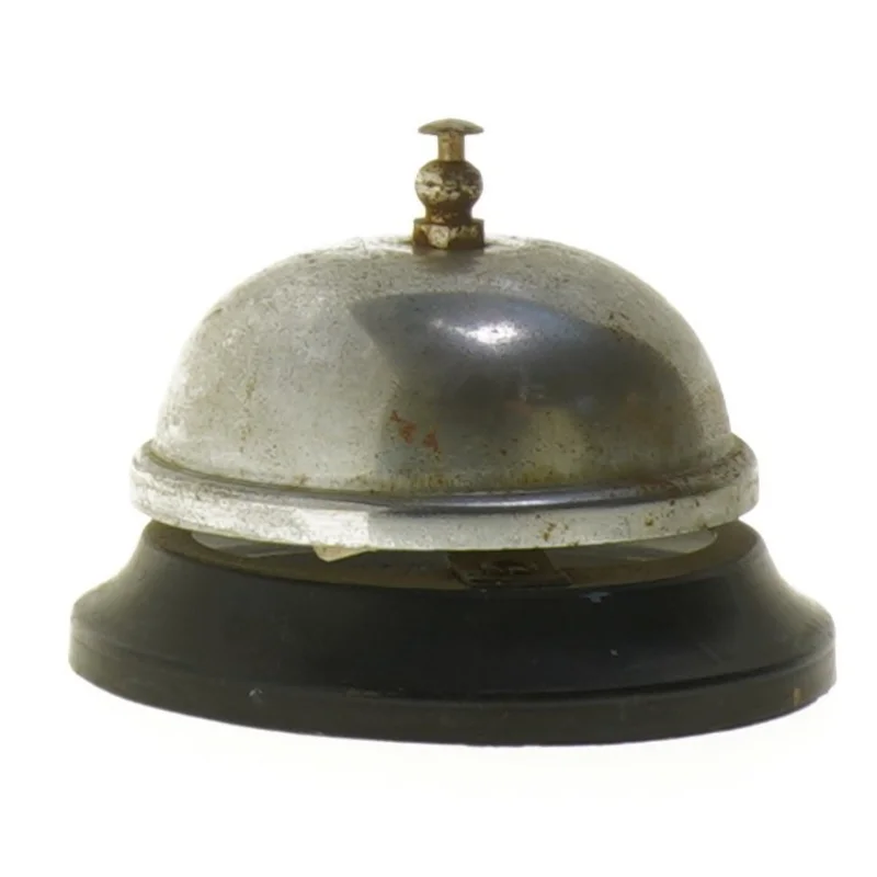 Gammel serviceklokke (str. Ø 9 cm)