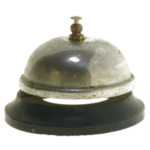 Gammel serviceklokke (str. Ø 9 cm)