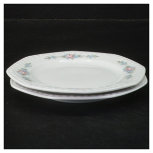 Tallerkener med blomstermotiv (str. Ø 16 cm)