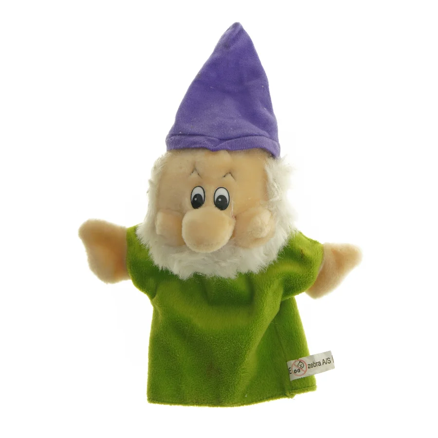  Nisse hånddukke med lilla hat fra Zebra (str. 31 cm)
