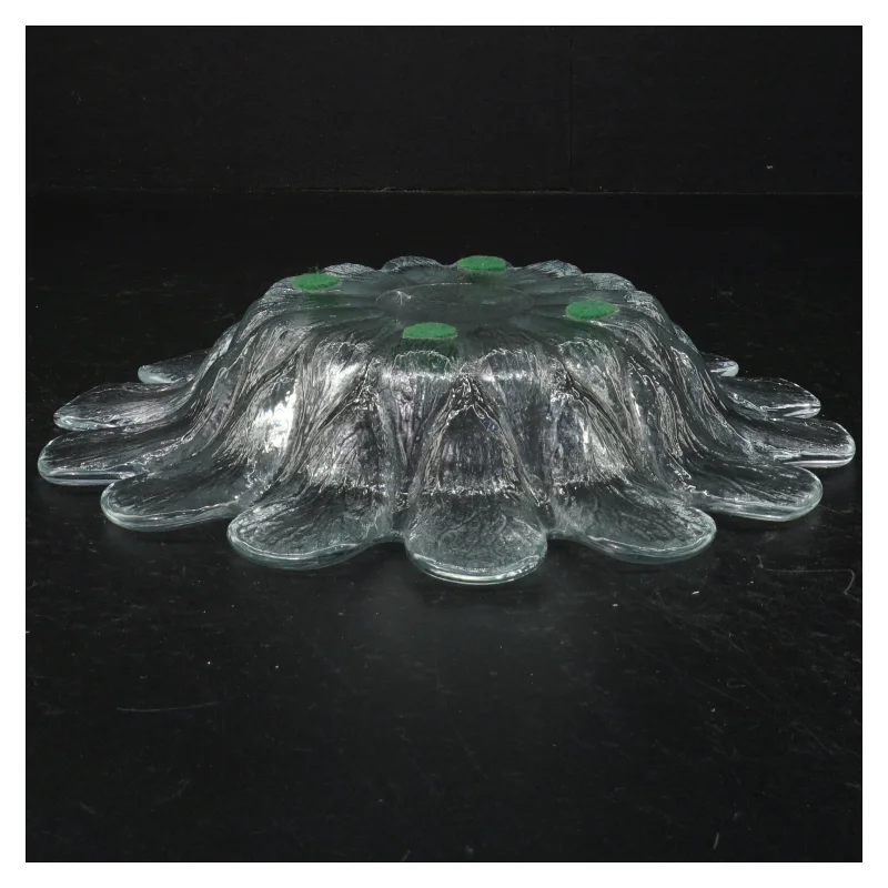 Glasfad i blomsterdesign (str. 23 cm)