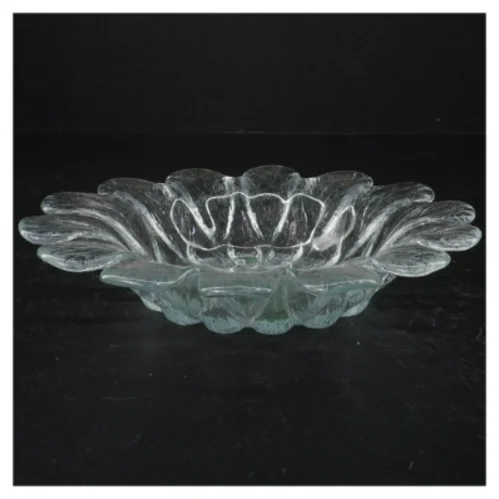 Glasfad i blomsterdesign (str. 23 cm)