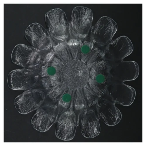 Glasfad i blomsterdesign (str. 23 cm)