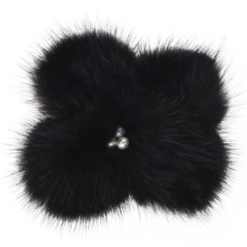 Sort pelsbrosche (str. 10 x 9 cm)