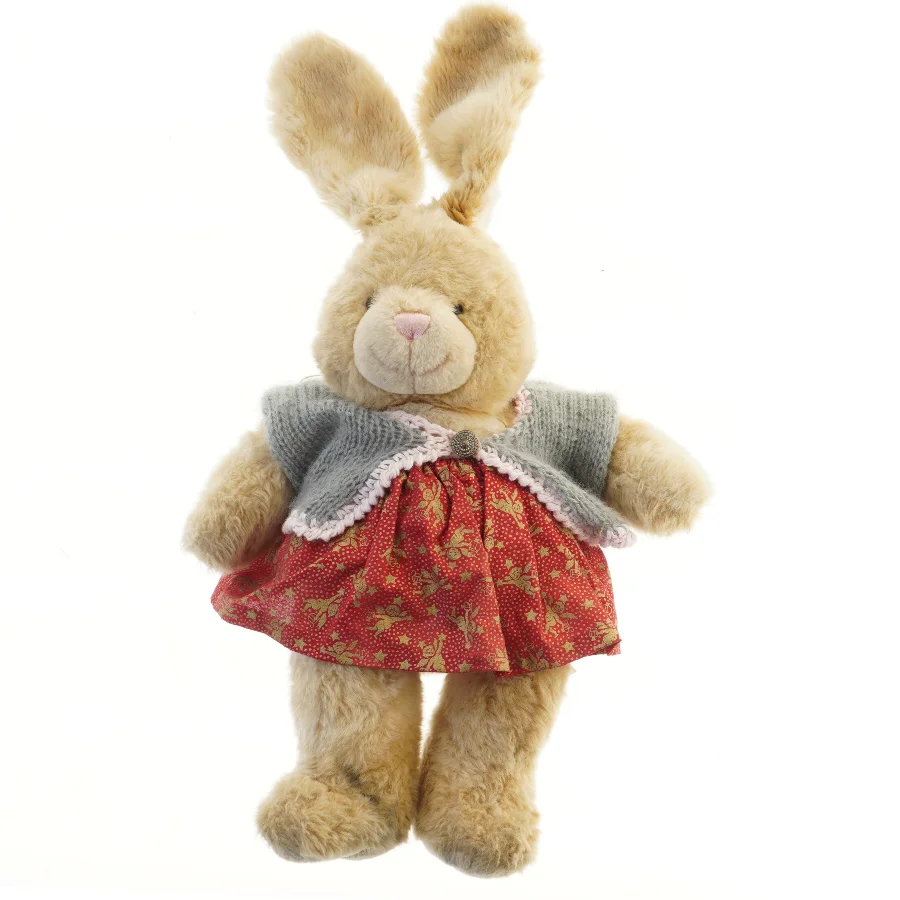Bamseklædt kanin i kjole fra Build a Bear (str. 44 cm)