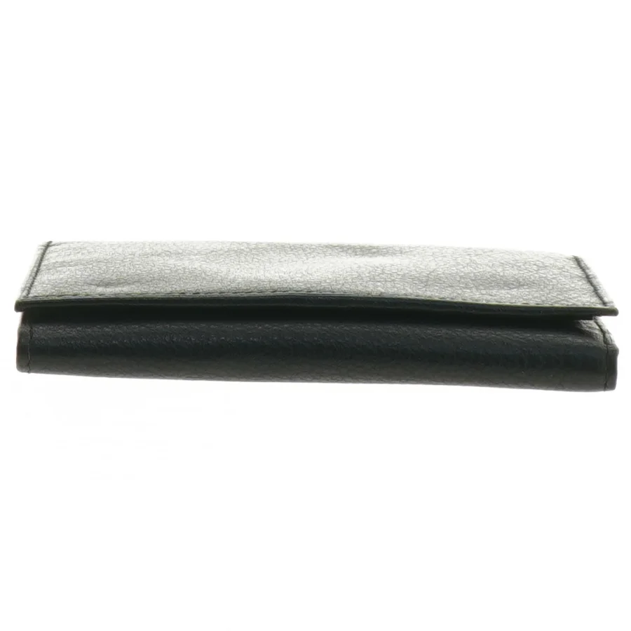 Sort læderpung (str. 14x9,5 cm)