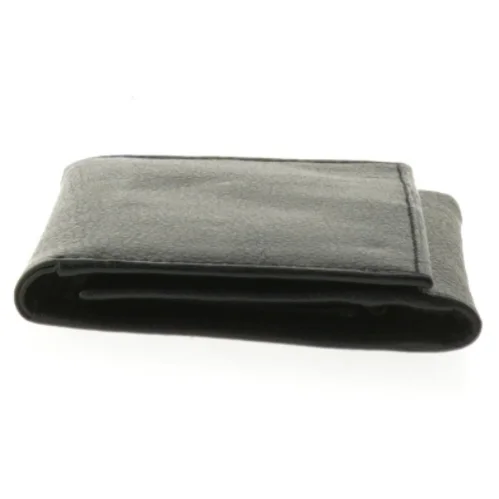 Sort læderpung (str. 14x9,5 cm)