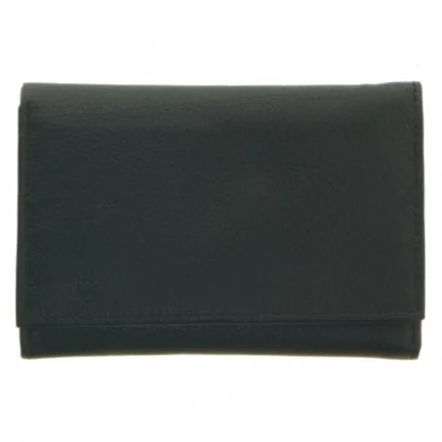 Sort læderpung (str. 14x9,5 cm)