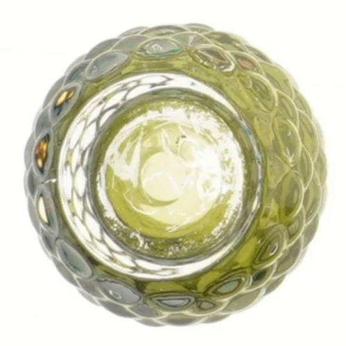 Grøn glasvase (str. 7 cm)