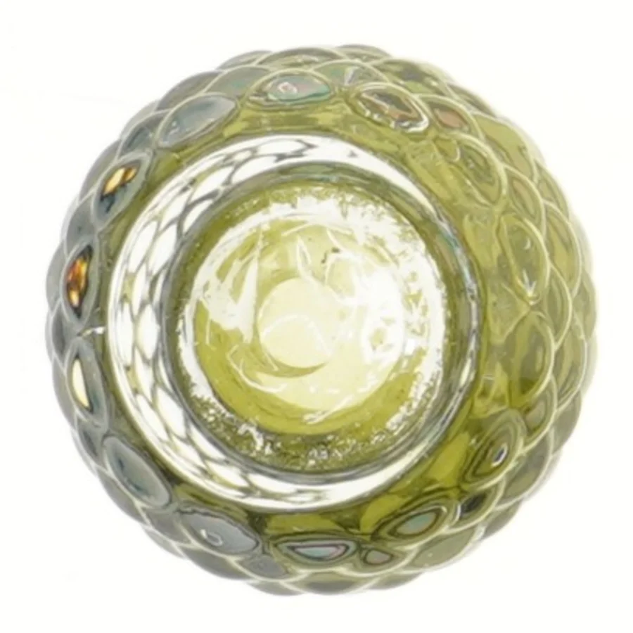 Grøn glasvase (str. 7 cm)