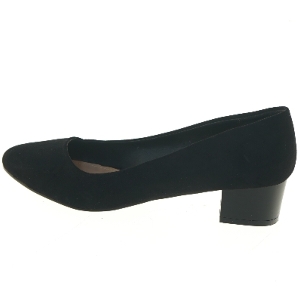 Sort sko med blokhæle fra JustFab (str. 42 )