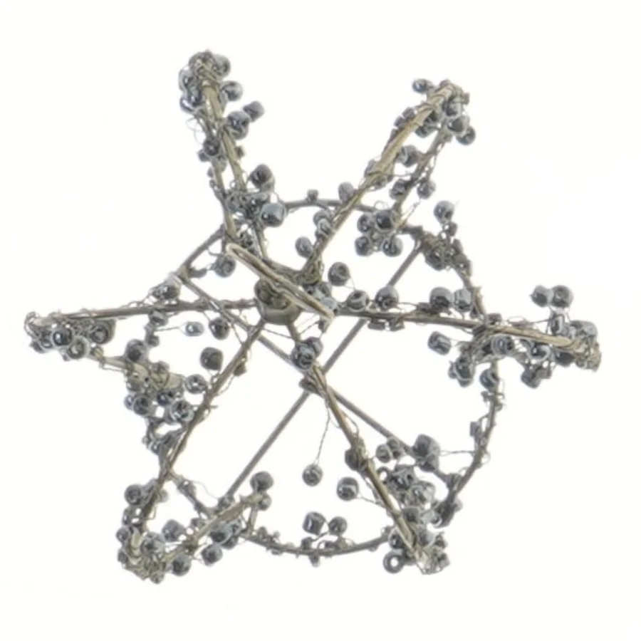 Dekorativ krone med perler (str. 15 cm)