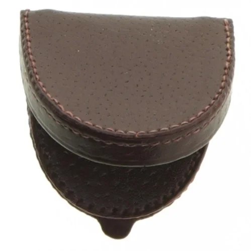 Læder møntpung (str. 6,5x6,5 cm)