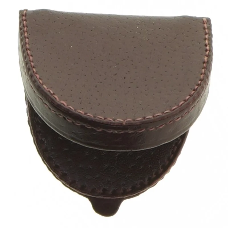 Læder møntpung (str. 6,5x6,5 cm)