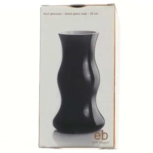 Sort glasvase 20 cm fra Erik Bagger (str. 20 cm)