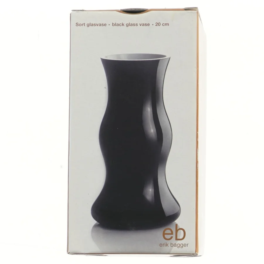 Sort glasvase 20 cm fra Erik Bagger (str. 20 cm)
