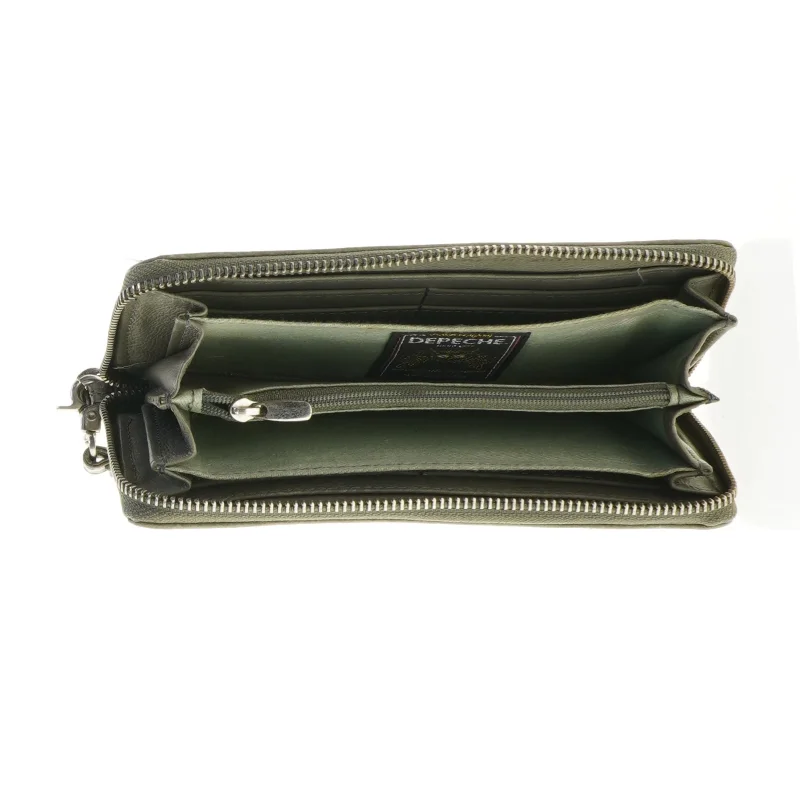 Læderpung med håndledsrem fra Depeche (str. 20 x 11 cm)