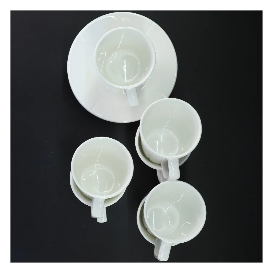 Hvid krus og tallerkener sæt fra Rosenthal (str. Ø 8x11&ø17 cm)
