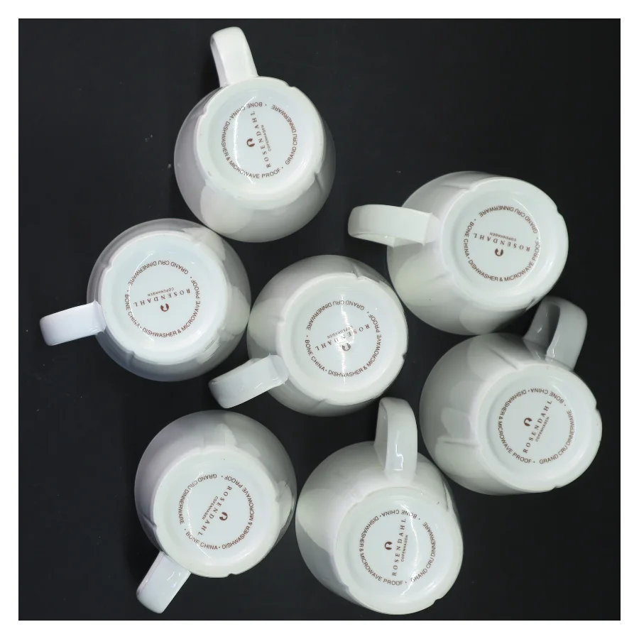 Hvid krus og tallerkener sæt fra Rosenthal (str. Ø 8x11&ø17 cm)