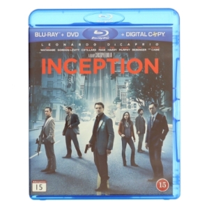 Inception                                        <span class="label label-blank pull-right" style="margin-right: 3px;">2-disc combo edition</span> med Leonardo DiCaprio (DVD)