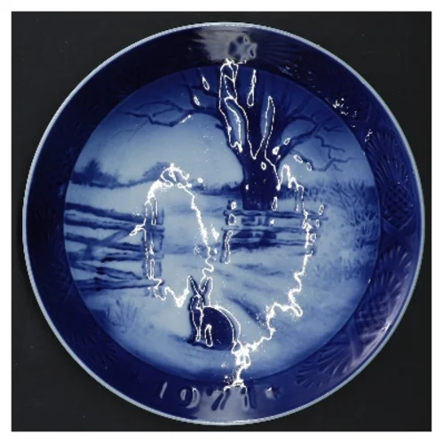 Samlerplatte med haremotiv fra Royal Copenhagen (str. Ø 18,5 cm)