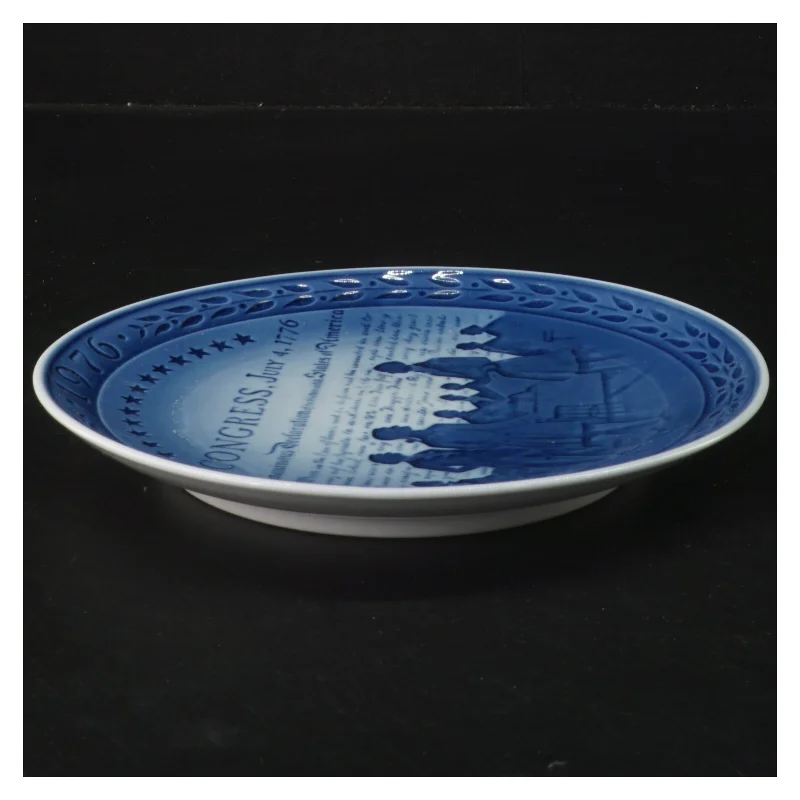Commemorative tallerken 1776-1976 fra Royal Collection (str. Ø 18,5 cm)