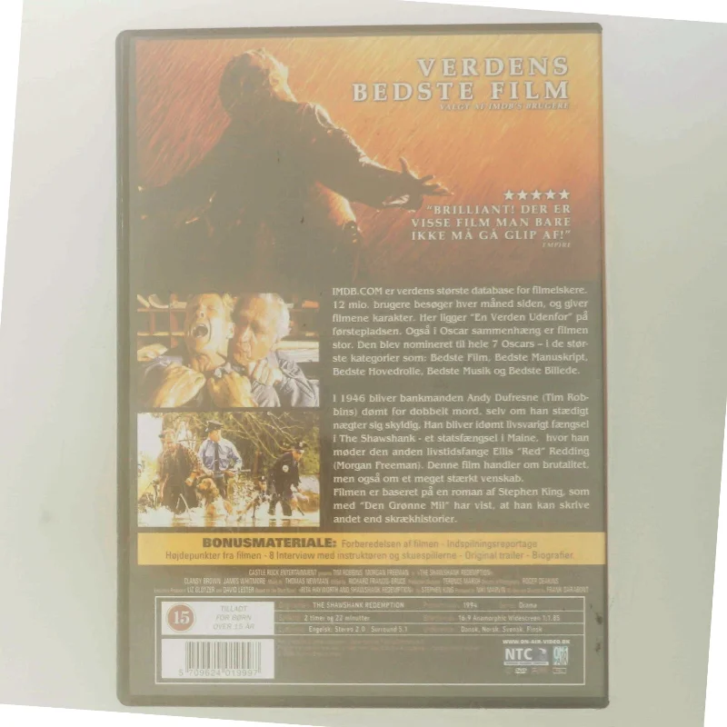 Shawshank Redemption med Tim Robbins (DVD)