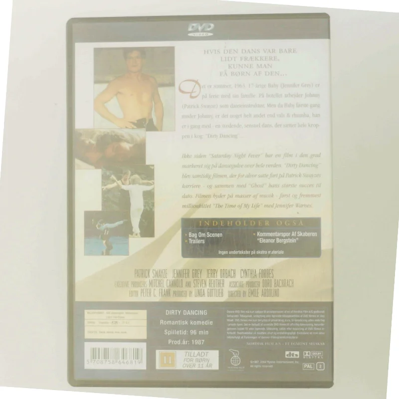 Dirty Dancing med Patrick Swayze (DVD)