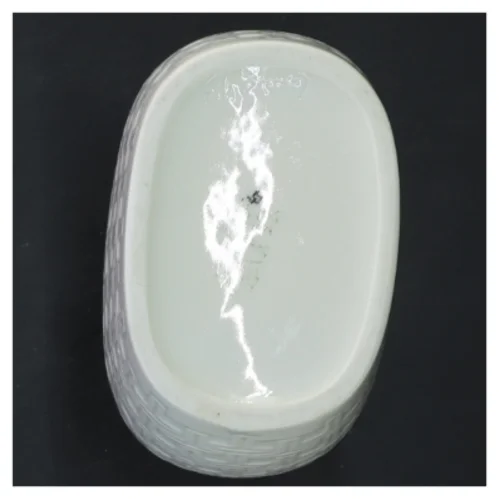 Bing og Grøndal Hvid vase med mønster fra B&G (str. 15x10 cm)