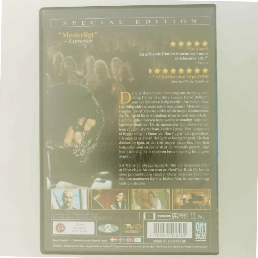 Shine (On-air) med Geoffrey Rush (DVD)