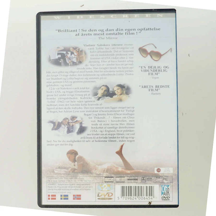 Lolita med Jeremy Irons (DVD)