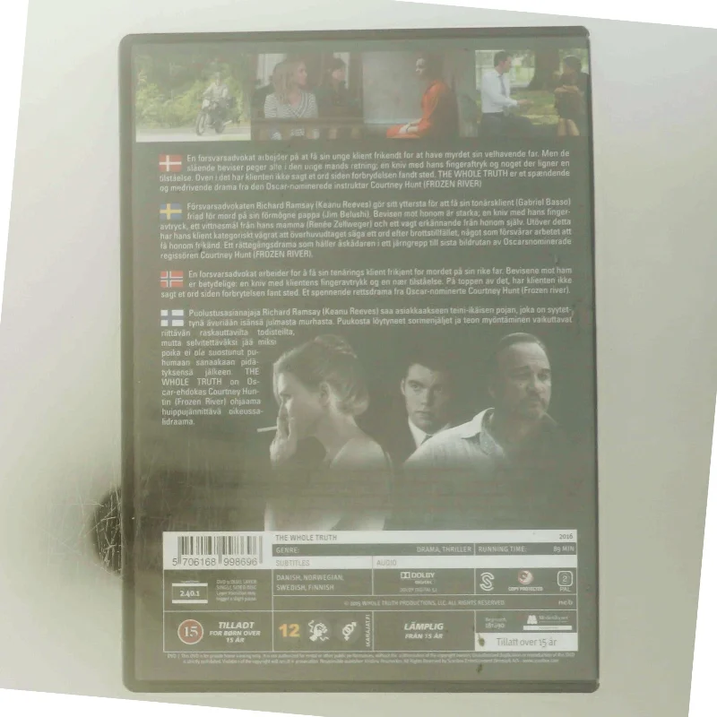 The Whole Truth med Keanu Reeves (DVD)