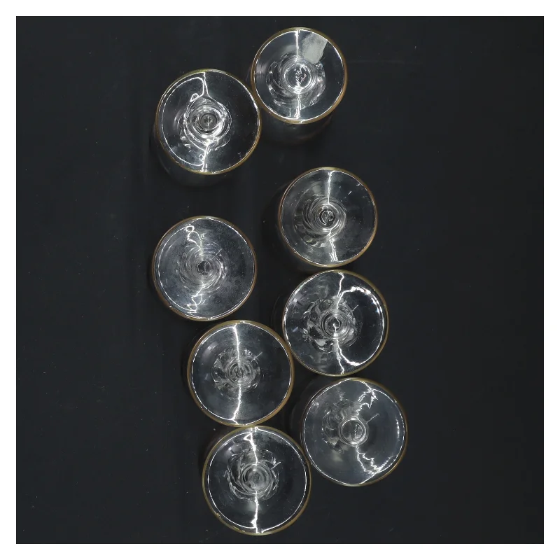 Sæt af små glas Lyngby Glas"måge"(str. 8x4 cm)