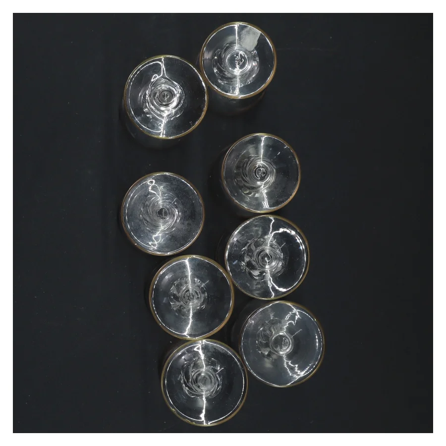 Sæt af små glas Lyngby Glas"måge"(str. 8x4 cm)