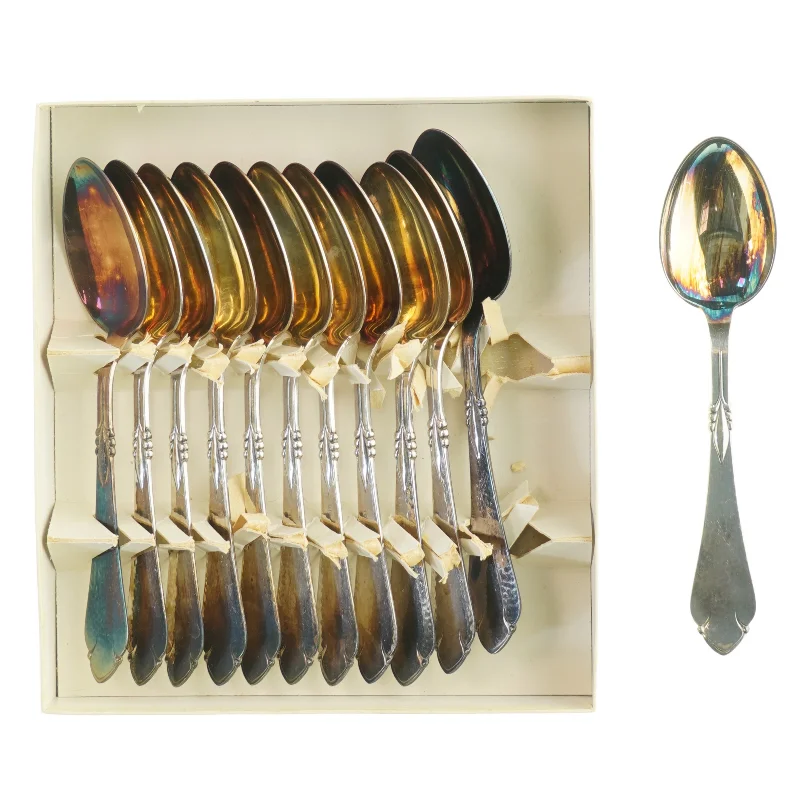 Sæt med sølvskeer fra Absa (str. 12 styk. 20 cm)