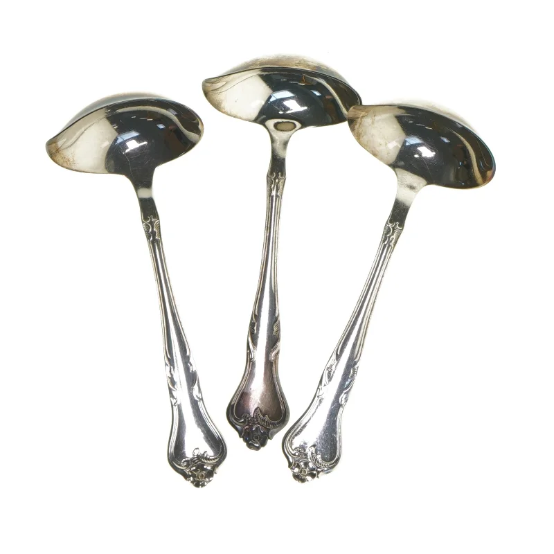 Sæt af tre suppeskeer fra Atla (str. 18 cm)