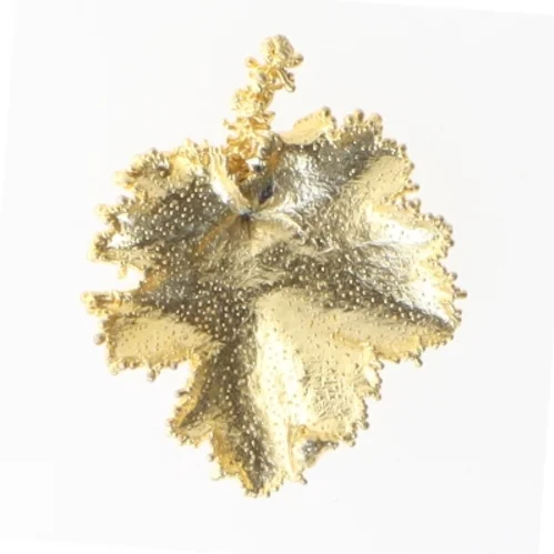Guldblad broche (str. Ø 4 cm)Flora Danica