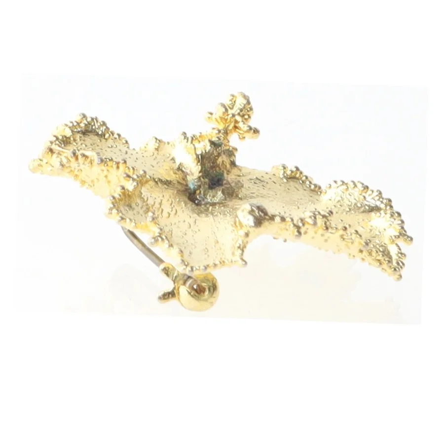 Guldblad broche (str. Ø 4 cm)Flora Danica