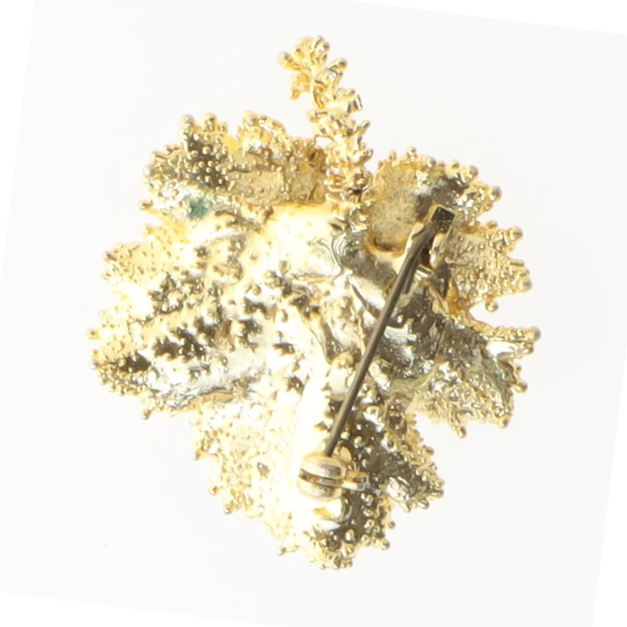Guldblad broche (str. Ø 4 cm)Flora Danica