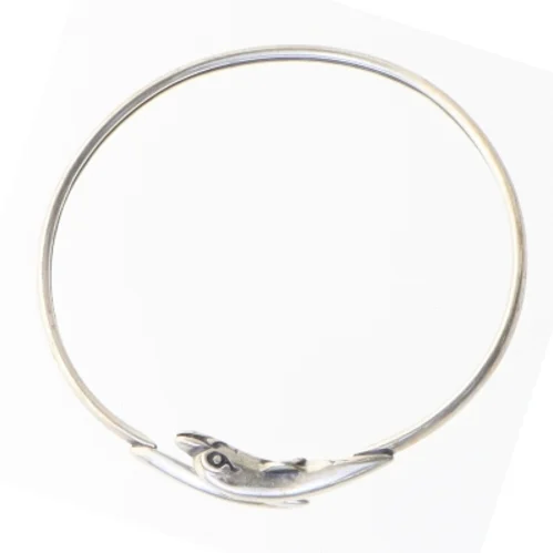 Armring med delfiner (str. Ø 7 cm)