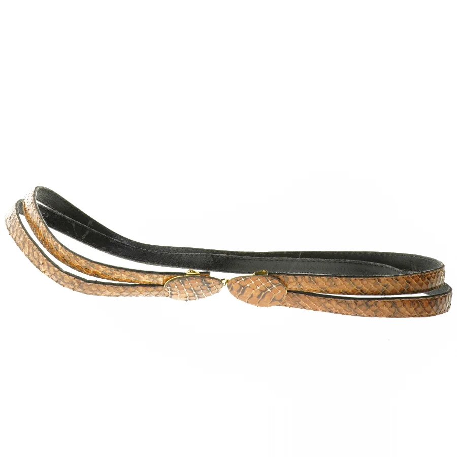 Brunt slangeskind bælte (str. 85 cm)