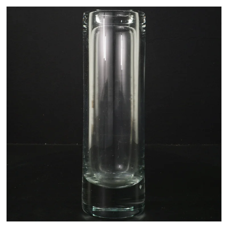 Glasvase  (str. Ø 7 cm højde 23 cm)