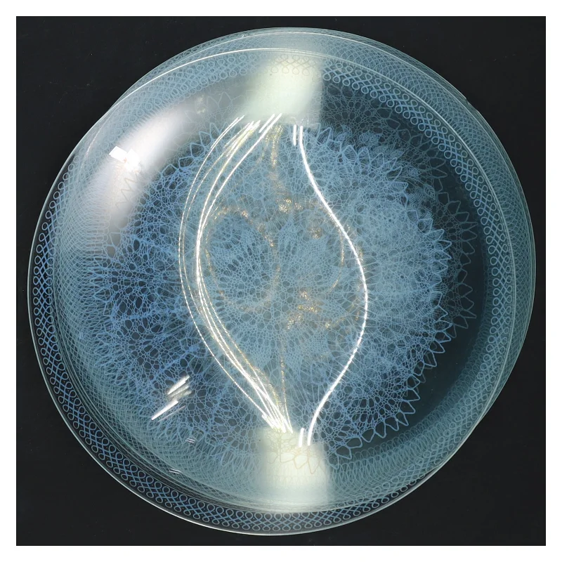 Set med 9 glas tallerkener (str. 9 stk Ø 16 cm)