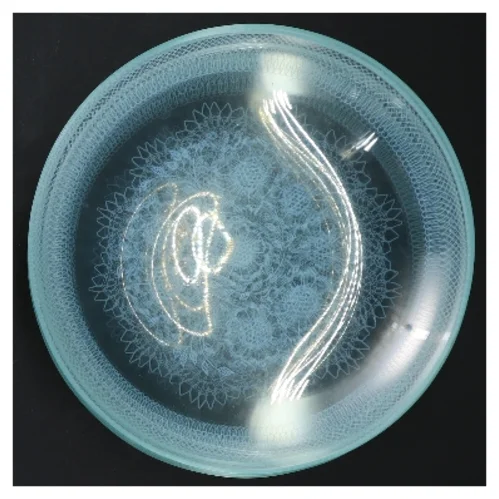 Set med 9 glas tallerkener (str. 9 stk Ø 16 cm)