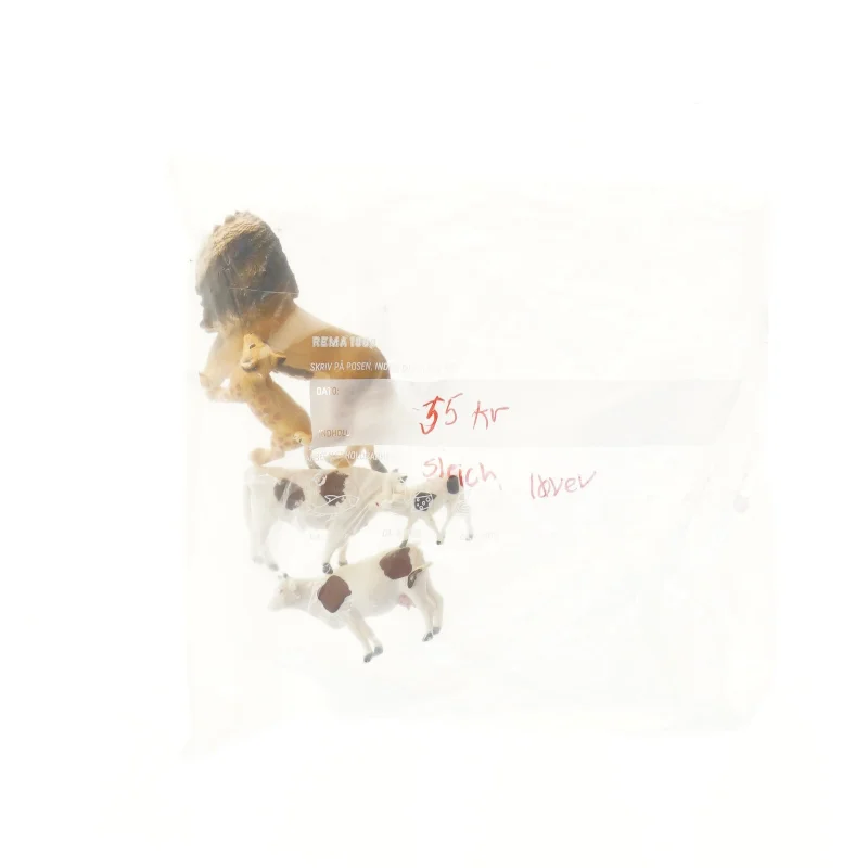 Figurer af husdyr og vilde dyr fra Sleich (str. 4,5-12 cm)