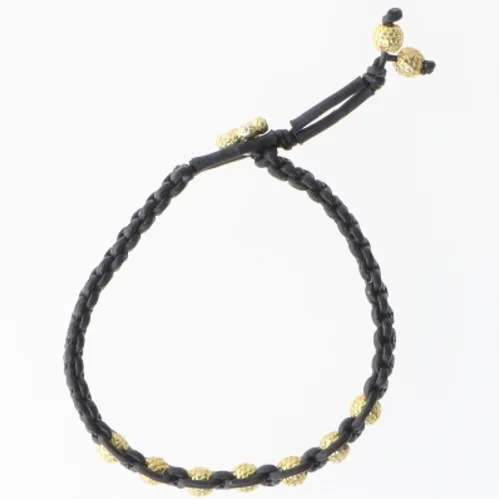 Armbånd med guldperler (str. Ø 6 cm)