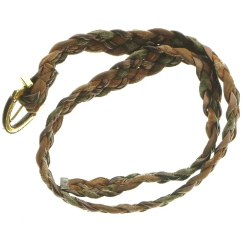 Flettet læderbælte (str. 90 cm)