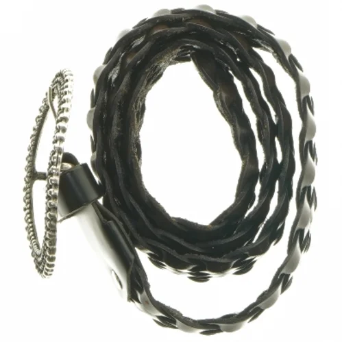 Flettet læderbælte (str. 103 cm)